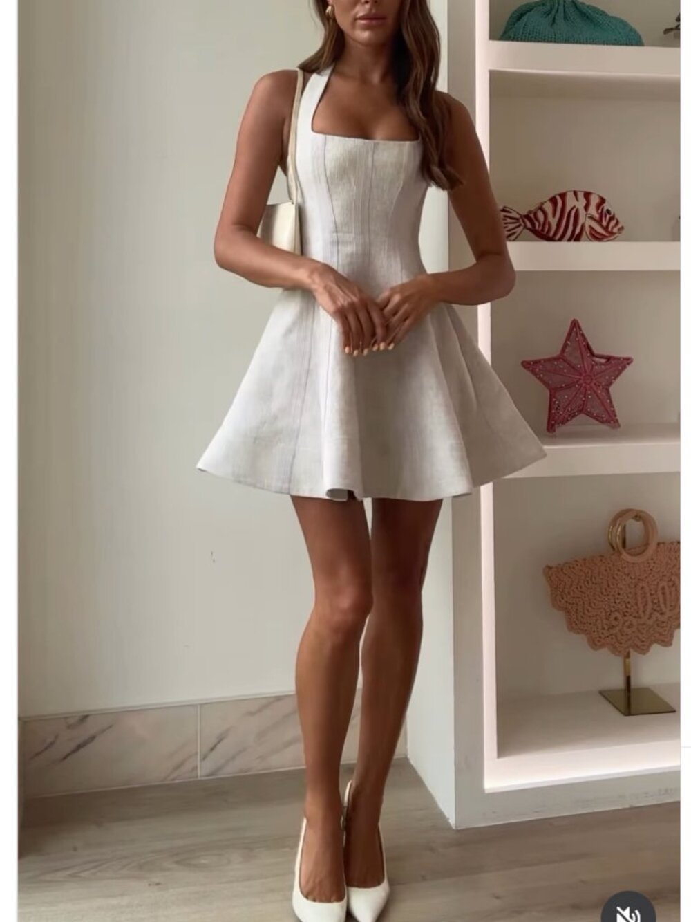 NWT Camila Coelho Cassia Mini Dress Light Yellow Halter Linen Party Cocktail